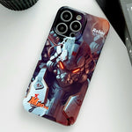 Painted Pattern Precise Hole PC Phone Case, For iPhone 15 Pro Max