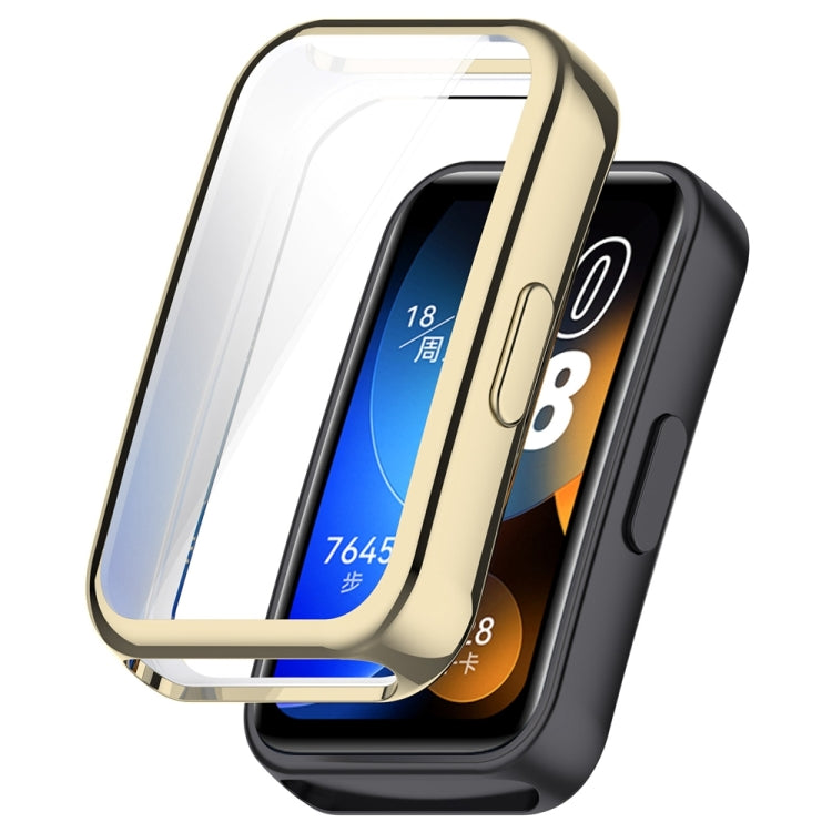 Full Coverage TPU Electroplating Watch Protective Case, For Huawei Band 10 / 9 / 8