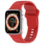 Square Buckle Armor Style Silicone Watch Band, For Apple Watch SE 2023 44mm, For Apple Watch Ultra 49mm, For Apple Watch 8 41mm