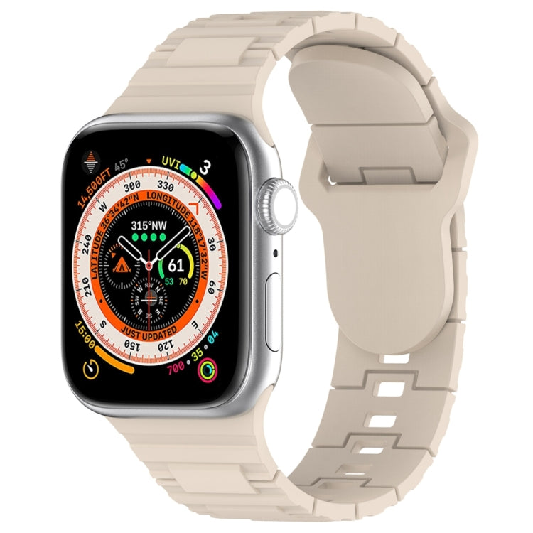 Square Buckle Armor Style Silicone Watch Band, For Apple Watch 8 45mm, For Apple Watch SE 2022 40mm, For Apple Watch SE 2022 44mm