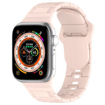 Square Buckle Armor Style Silicone Watch Band, For Apple Watch 8 45mm, For Apple Watch SE 2022 40mm, For Apple Watch SE 2022 44mm