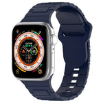 Square Buckle Armor Style Silicone Watch Band, For Apple Watch 8 45mm, For Apple Watch SE 2022 40mm, For Apple Watch SE 2022 44mm