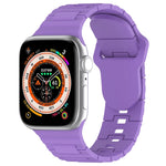 Square Buckle Armor Style Silicone Watch Band, For Apple Watch 8 45mm, For Apple Watch SE 2022 40mm, For Apple Watch SE 2022 44mm