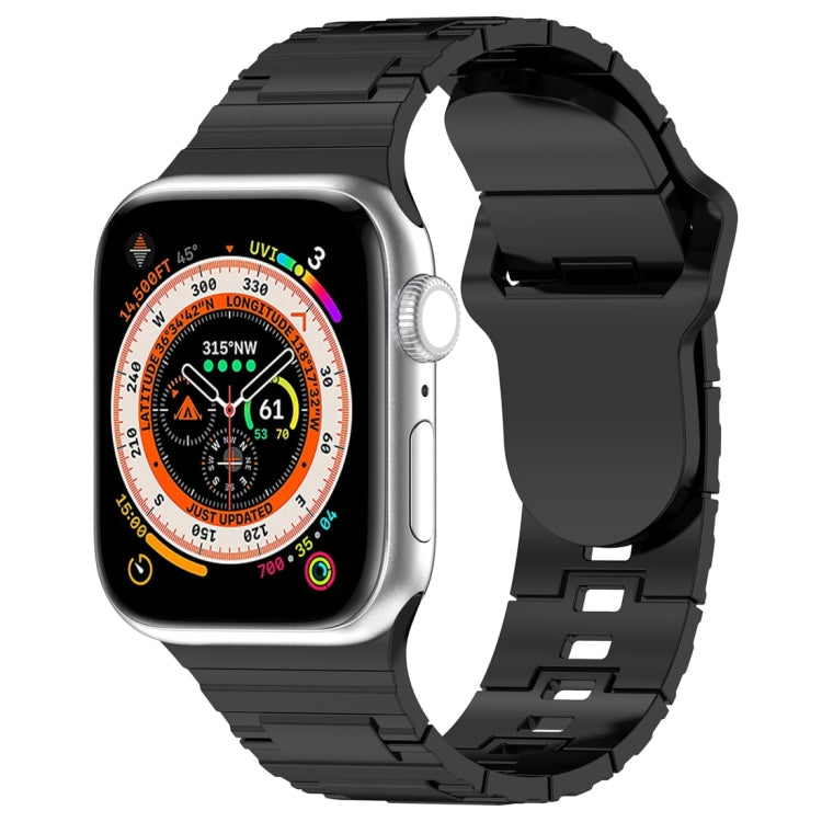 Square Buckle Armor Style Silicone Watch Band, For Apple Watch 8 45mm, For Apple Watch SE 2022 40mm, For Apple Watch SE 2022 44mm