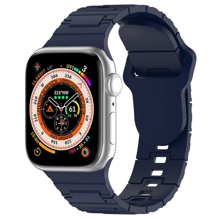 Square Buckle Armor Style Silicone Watch Band, For Apple Watch 8 45mm, For Apple Watch SE 2022 40mm, For Apple Watch SE 2022 44mm