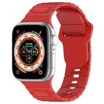 Square Buckle Armor Style Silicone Watch Band, For Apple Watch SE 2023 44mm, For Apple Watch Ultra 49mm, For Apple Watch 8 41mm