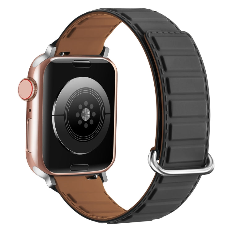 Reverse Buckle Magnetic Silicone Watch Band, For Apple Watch Series 8 45mm, For Apple Watch SE 2022 40mm, For Apple Watch SE 2022 44mm