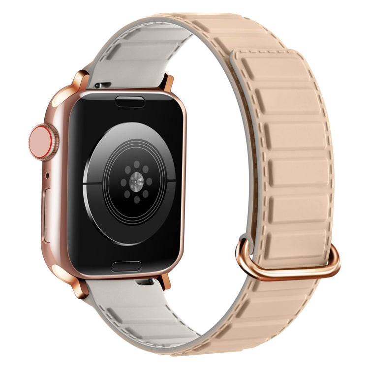 Reverse Buckle Magnetic Silicone Watch Band, For Apple Watch Series 8 45mm, For Apple Watch SE 2022 40mm, For Apple Watch SE 2022 44mm