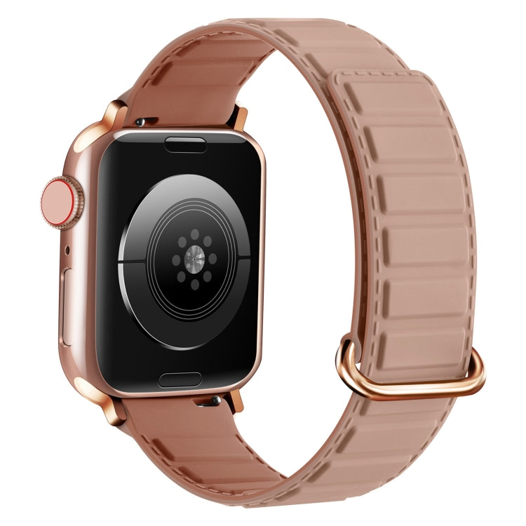 Reverse Buckle Magnetic Silicone Watch Band, For Apple Watch Series 8 45mm, For Apple Watch SE 2022 40mm, For Apple Watch SE 2022 44mm