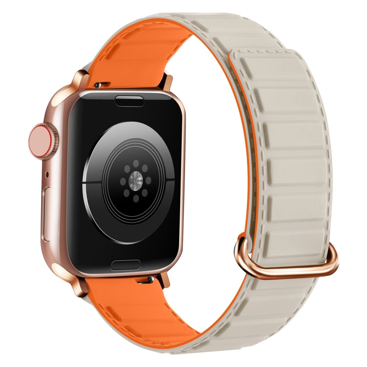 Reverse Buckle Magnetic Silicone Watch Band, For Apple Watch Series 8 45mm, For Apple Watch SE 2022 40mm, For Apple Watch SE 2022 44mm