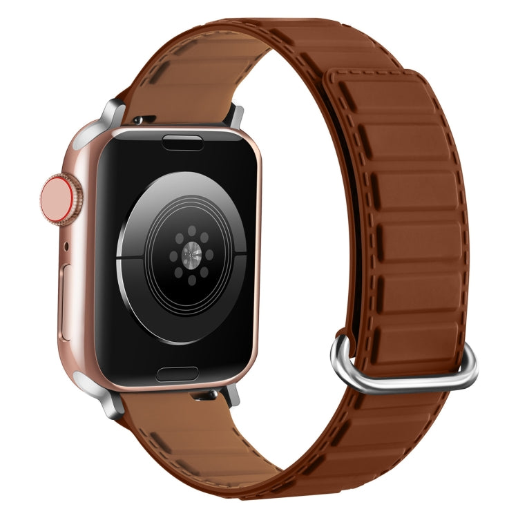 Reverse Buckle Magnetic Silicone Watch Band, For Apple Watch Series 8 45mm, For Apple Watch SE 2022 40mm, For Apple Watch SE 2022 44mm