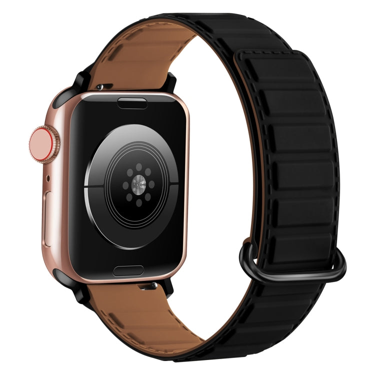 Reverse Buckle Magnetic Silicone Watch Band, For Apple Watch Series 8 45mm, For Apple Watch SE 2022 40mm, For Apple Watch SE 2022 44mm