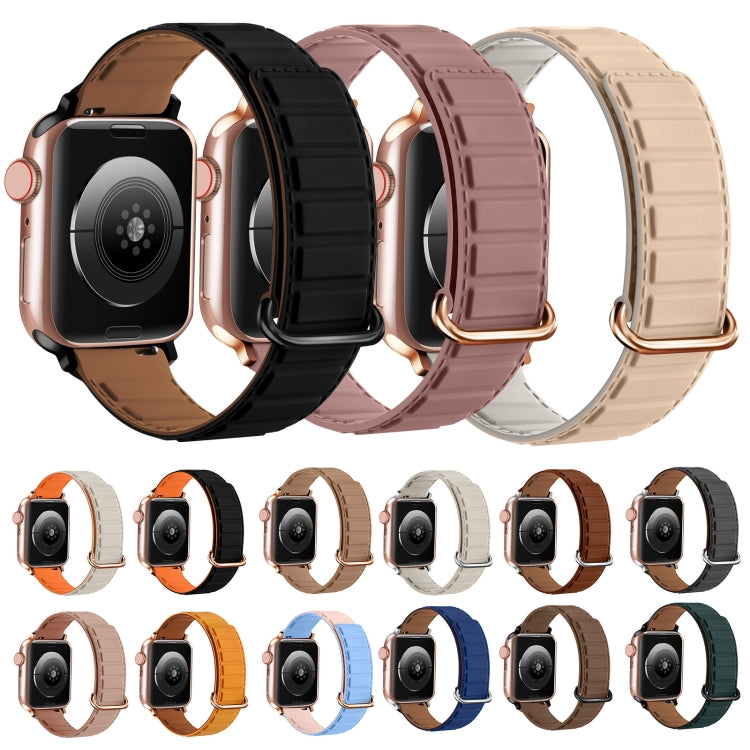 Reverse Buckle Magnetic Silicone Watch Band, For Apple Watch Series 8 45mm, For Apple Watch SE 2022 40mm, For Apple Watch SE 2022 44mm