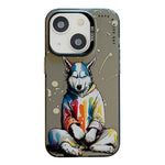 Animal Pattern Oil Painting Series PC + TPU Phone Case, For iPhone 14