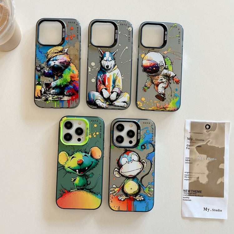 Animal Pattern Oil Painting Series PC + TPU Phone Case, For iPhone 16 Pro