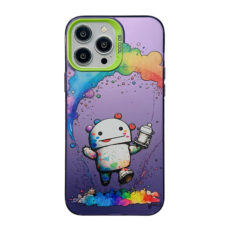 Cute Animal Pattern Series PC + TPU Phone Case, For iPhone 15 Pro Max, For iPhone 14, For iPhone 15 Pro, For iPhone 14 Pro