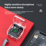 K30 Transparent Capsule Digital Display Touch Control Bluetooth Earphones, K30