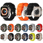 Double Ring Silicone Watch Band, For Apple Watch 3 38mm, For Apple Watch 3 42mm, For Apple Watch 2 42mm, For Apple Watch 2 38mm