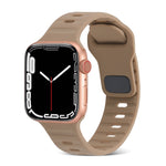 Square Buckle Stripes Silicone Watch Band, For Apple Watch Ultra 2 49mm, For Apple Watch Series 9 45mm