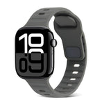 Square Buckle Stripes Silicone Watch Band, For Apple Watch Series 10 46mm, For Apple Watch Series 10 42mm