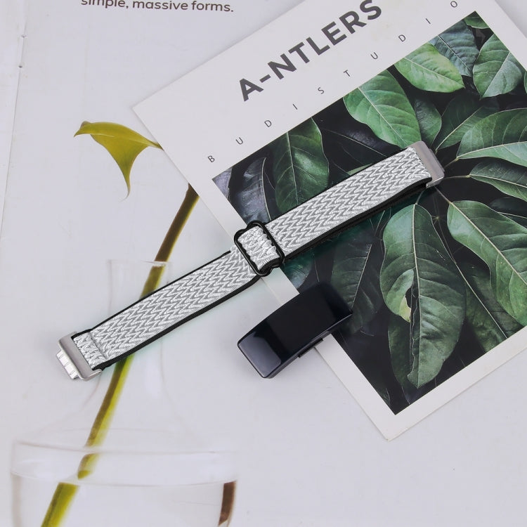 Buckle Wave Braided Nylon Watch Band, For Fitbit Inspire 3