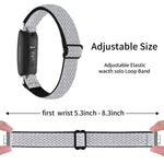 Buckle Wave Braided Nylon Watch Band, For Fitbit Inspire 3