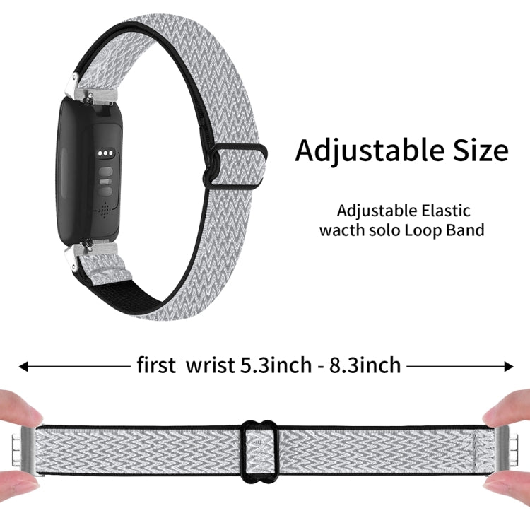 Buckle Wave Braided Nylon Watch Band, For Fitbit Inspire 3