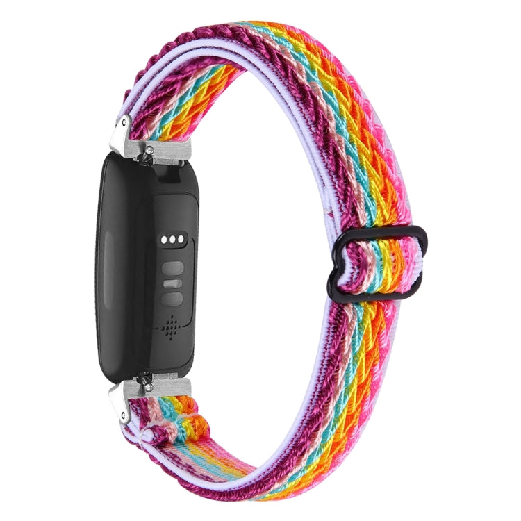 Buckle Wave Braided Nylon Watch Band, For Fitbit Inspire 3