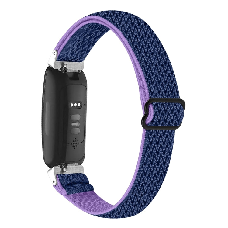 Buckle Wave Braided Nylon Watch Band, For Fitbit Inspire 3