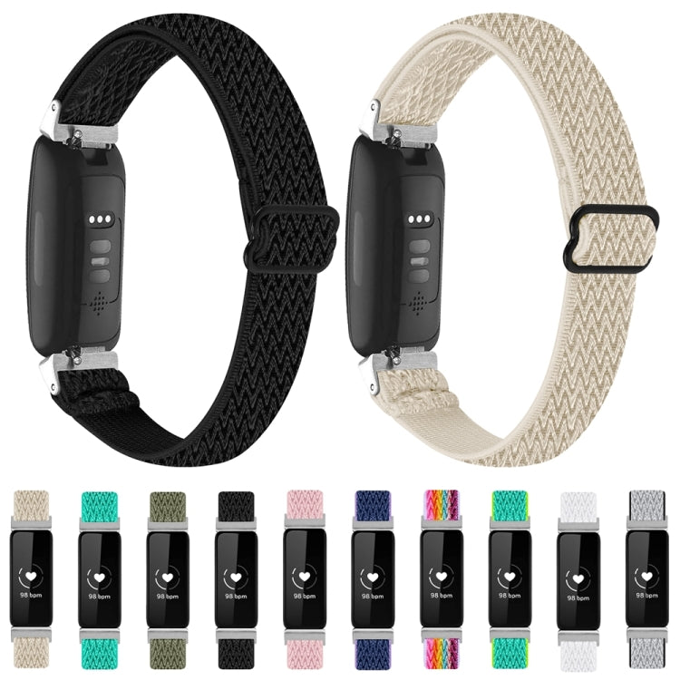 Buckle Wave Braided Nylon Watch Band, For Fitbit Inspire 3
