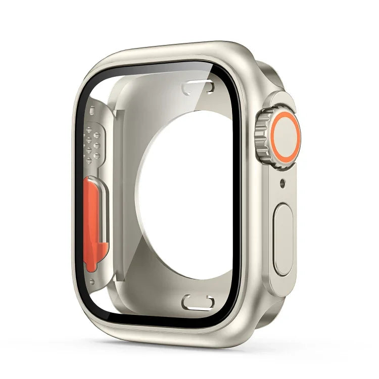 Change to Ultra 49mm All-Inclusive Film Hybrid PC Watch Case, For Apple Watch Series 6 / 5 / 4 / SE 44mm, For Apple Watch Series 6 / 5 / 4 / SE 40mm, For Apple Watch Series 9 / 8 / 7 45mm, For Apple Watch Series 9 / 8 / 7 41mm