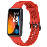 Solid Color Breathable Silicone Watch Band, For Huawei Band 10 / 9 / 8