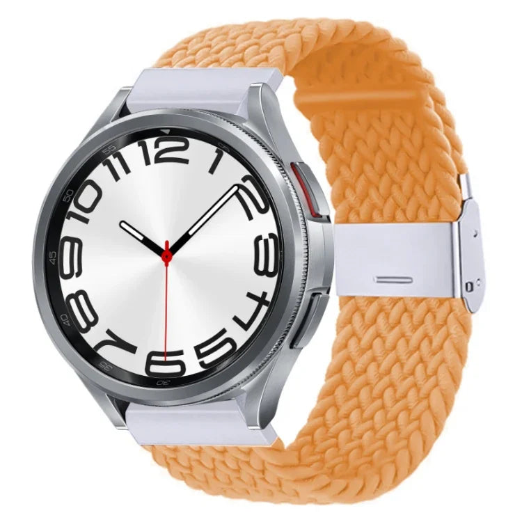 Nylon Braided Metal Buckle Watch Band, For Samsung Galaxy Watch 6 / 6 Classic