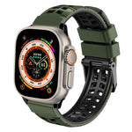 Twill Dual-row Buckle Silicone Watch Band, For Apple Watch Ultra 49mm, For Apple Watch SE 2023 44mm, For Apple Watch SE 2023 40mm, For Apple Watch Ultra 2 49mm, For Apple Watch Series 9 45mm
