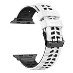 Twill Dual-row Buckle Silicone Watch Band, For Apple Watch SE 2022 40mm, For Apple Watch SE 2022 44mm, For Apple Watch Series 9 41mm, For Apple Watch Series 8 41mm, For Apple Watch Series 8 45mm