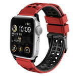 Twill Dual-row Buckle Silicone Watch Band, For Apple Watch SE 2022 40mm, For Apple Watch SE 2022 44mm, For Apple Watch Series 9 41mm, For Apple Watch Series 8 41mm, For Apple Watch Series 8 45mm