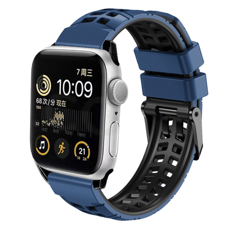 Twill Dual-row Buckle Silicone Watch Band, For Apple Watch SE 2022 40mm, For Apple Watch SE 2022 44mm, For Apple Watch Series 9 41mm, For Apple Watch Series 8 41mm, For Apple Watch Series 8 45mm