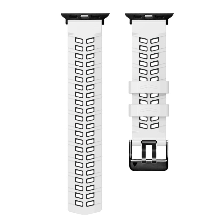 Twill Dual-row Buckle Silicone Watch Band, For Apple Watch SE 40mm, For Apple Watch SE 44mm, For Apple Watch Series 7 41mm, For Apple Watch Series 7 45mm, For Apple Watch Series 6 40mm