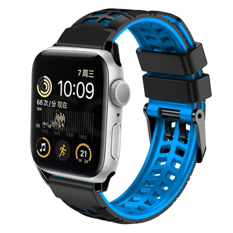 Twill Dual-row Buckle Silicone Watch Band, For Apple Watch Series 6 44mm, For Apple Watch Series 5 44mm, For Apple Watch Series 5 40mm, For Apple Watch Series 4 44mm, For Apple Watch 42mm