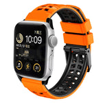 Twill Dual-row Buckle Silicone Watch Band, For Apple Watch Series 6 44mm, For Apple Watch Series 5 44mm, For Apple Watch Series 5 40mm, For Apple Watch Series 4 44mm, For Apple Watch Series 4 40mm