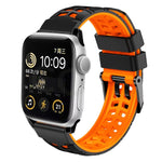 Twill Dual-row Buckle Silicone Watch Band, For Apple Watch Series 2 38mm