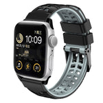 Twill Dual-row Buckle Silicone Watch Band, For Apple Watch Ultra 49mm, For Apple Watch SE 2023 44mm, For Apple Watch SE 2023 40mm, For Apple Watch Ultra 2 49mm, For Apple Watch Series 9 45mm