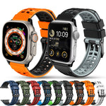 Twill Dual-row Buckle Silicone Watch Band, For Apple Watch SE 40mm, For Apple Watch SE 44mm, For Apple Watch Series 7 41mm, For Apple Watch Series 7 45mm, For Apple Watch Series 6 40mm