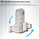 Lenovo Thinkplus MU232 USB 3.2 + USB-C / Type-C Dual Head Flash Drive, 64GB, 128GB, 256GB