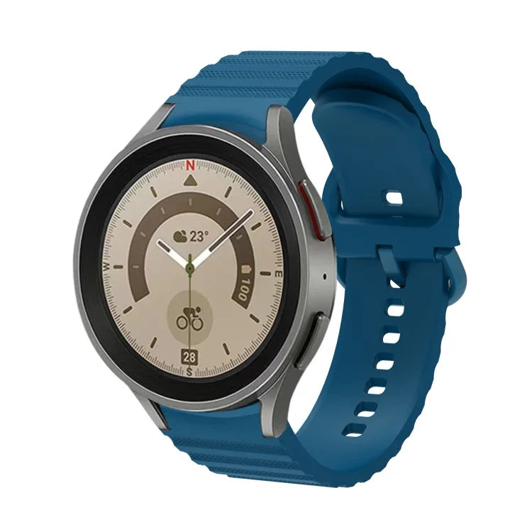 Wave Dotted Pure Color Buckle Silicone Watch Band, For Samsung Galaxy Watch 6 / 6 Classic