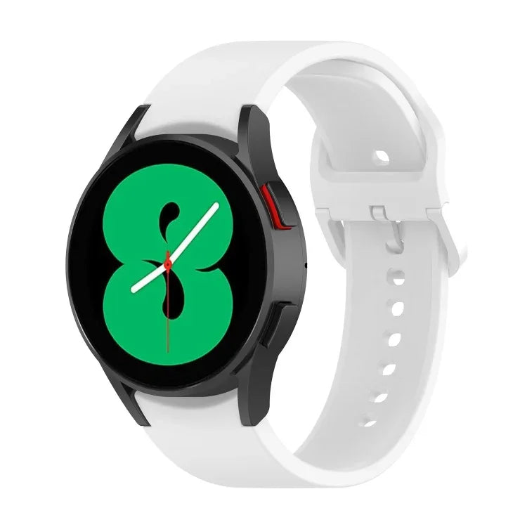 For Samsung Galaxy Watch 6 / 6 Classic Solid Color Buckle Silicone Watch Band, L Size, S Size