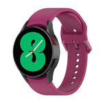 For Samsung Galaxy Watch 6 / 6 Classic Solid Color Buckle Silicone Watch Band, L Size, S Size