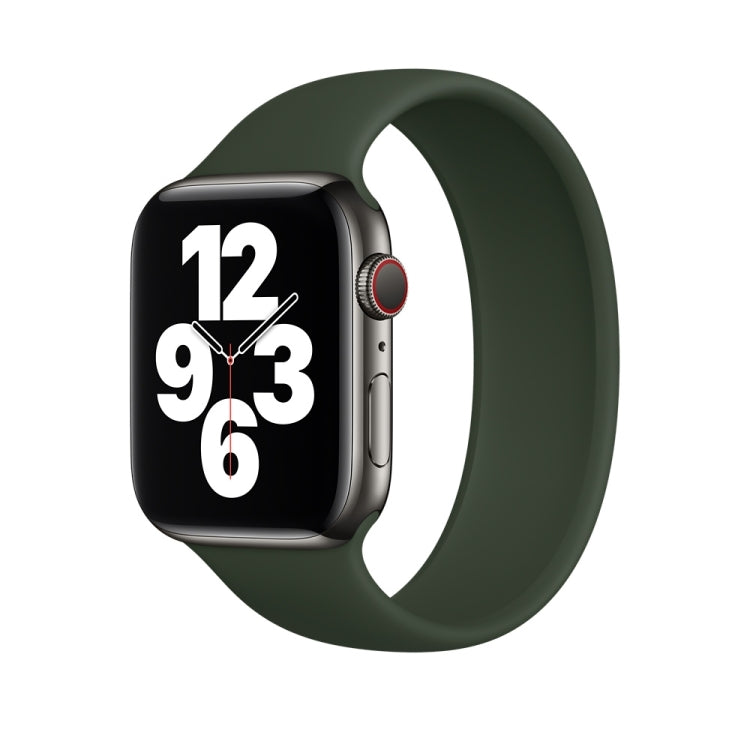 For Apple Watch Series 5 & 4 40mm / 3 & 2 & 1 38mm Solid Color Elastic Silicone Replacement Wrist Strap Watchband, Size:S 130mm, S 130mm, M 143mm, L 156mm