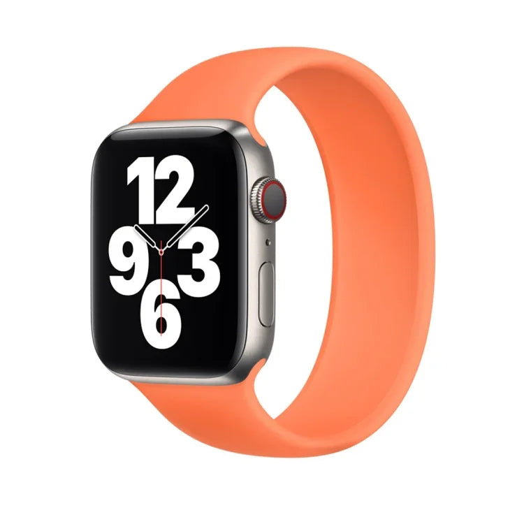 For Apple Watch Series 8&7 41mm / SE 2&6&SE&5&4 40mm / 3&2&1 38mm Solid Color Elastic Silicone Watch Band, Size:M 143mm (Aqua Blue), Size:M 143mm