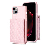 Horizontal Wallet Rhombic Leather Phone Case, For iPhone 15 Pro Max, For iPhone 15 Pro, For iPhone 15 Plus, For iPhone 15